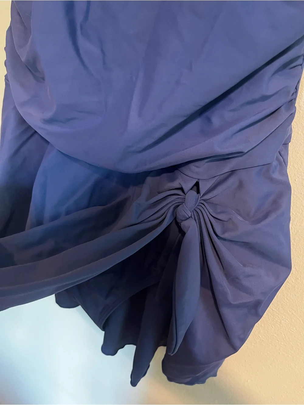 Navy Blue One-Piece Swimdress with Skirted Detail - Picture 2 of 5